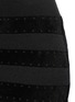Detail View - Click To Enlarge - ALEXANDER MCQUEEN - Eyelet embellished stripe velour fluted skirt