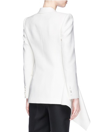 Back View - Click To Enlarge - ALEXANDER MCQUEEN - Drape side double breasted blazer
