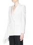 Front View - Click To Enlarge - ALEXANDER MCQUEEN - Drape side double breasted blazer