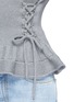 Detail View - Click To Enlarge - ALEXANDER MCQUEEN - Lace-up wool peplum sweater