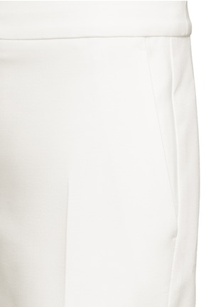 Detail View - Click To Enlarge - ALEXANDER MCQUEEN - Satin outseam wide leg suiting pants