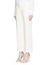 Front View - Click To Enlarge - ALEXANDER MCQUEEN - Satin outseam wide leg suiting pants