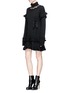 Figure View - Click To Enlarge - ALEXANDER MCQUEEN - Lace-up chunky wool knit peplum dress