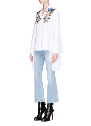 Figure View - Click To Enlarge - ALEXANDER MCQUEEN - Cropped bell-bottom jeans