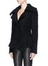 Front View - Click To Enlarge - ALEXANDER MCQUEEN - 'Boa' frayed bouclé knit peplum jacket