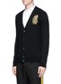 Front View - Click To Enlarge - ALEXANDER MCQUEEN - Peacock feather embroidered wool-cashmere cardigan