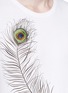 Detail View - Click To Enlarge - ALEXANDER MCQUEEN - Peacock feather embroidered T-shirt