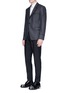 Figure View - Click To Enlarge - ALEXANDER MCQUEEN - Satin piping wool flannel blazer
