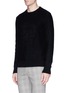 Front View - Click To Enlarge - ALEXANDER MCQUEEN - Skull intarsia wool-cashmere sweater