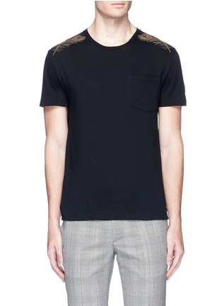 Main View - Click To Enlarge - ALEXANDER MCQUEEN - Feather print T-shirt