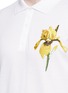 Detail View - Click To Enlarge - ALEXANDER MCQUEEN - Iris appliqué polo shirt