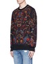 Front View - Click To Enlarge - ALEXANDER MCQUEEN - Botanical skull embroidered sweatshirt