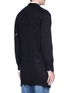 Back View - Click To Enlarge - ALEXANDER MCQUEEN - Distressed mohair-silk cardigan