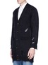 Front View - Click To Enlarge - ALEXANDER MCQUEEN - Distressed mohair-silk cardigan