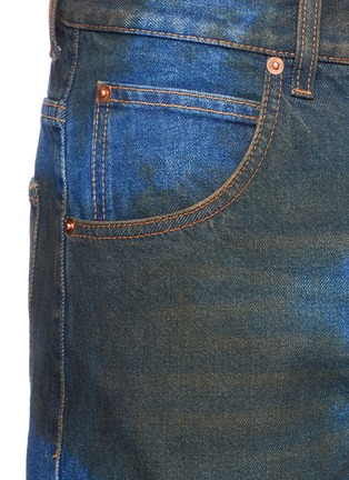 Detail View - Click To Enlarge - GUCCI - Petrol wash selvedge jeans