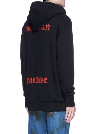 Back View - Click To Enlarge - GUCCI - 'Angry Cat' appliqué hoodie