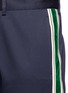 Detail View - Click To Enlarge - GUCCI - Velvet outseam cotton drill jogging pants