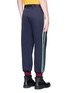 Back View - Click To Enlarge - GUCCI - Velvet outseam cotton drill jogging pants