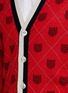 Detail View - Click To Enlarge - GUCCI - Tiger argyle intarsia wool cardigan