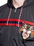 Detail View - Click To Enlarge - GUCCI - 'Angry Cat' appliqué windbreaker jacket