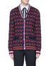 Main View - Click To Enlarge - GUCCI - Flying skull intarsia wool-cotton cardigan