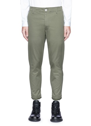 Main View - Click To Enlarge - GUCCI - Back epaulette cropped gabardine pants