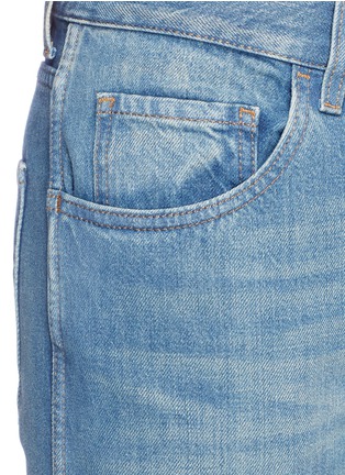 Detail View - Click To Enlarge - GUCCI - Web stripe roll cuff jeans