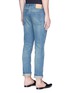 Back View - Click To Enlarge - GUCCI - Web stripe roll cuff jeans
