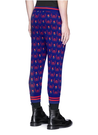 Back View - Click To Enlarge - GUCCI - Skull wings intarsia knit leggings