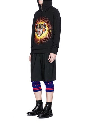 Figure View - Click To Enlarge - GUCCI - Skull wings intarsia knit leggings
