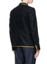 Back View - Click To Enlarge - GUCCI - Crest appliqué contrast trim soft blazer