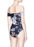 Back View - Click To Enlarge - BETH RICHARDS - 'Dolly' floral print off-shoulder one-piece swimsuit