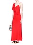Figure View - Click To Enlarge - 74016 - Asymmetric ruffle georgette maxi dress