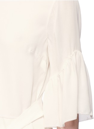 Detail View - Click To Enlarge - 74016 - Ruffle crepe V-back dress