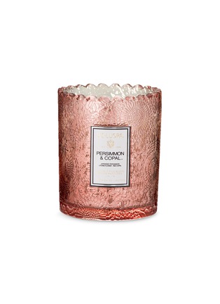 Main View - Click To Enlarge - VOLUSPA - Japonica Persimmon & Copal scalloped edge candle