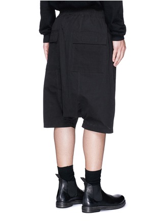 Back View - Click To Enlarge - RICK OWENS DRKSHDW - Front flap dropped crotch shorts