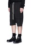 Front View - Click To Enlarge - RICK OWENS DRKSHDW - Front flap dropped crotch shorts
