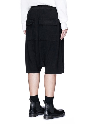 Back View - Click To Enlarge - RICK OWENS DRKSHDW - 'Pods' cotton jersey dropped crotch shorts