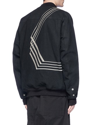 Back View - Click To Enlarge - RICK OWENS DRKSHDW - Twill bomber jacket