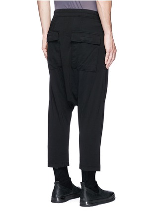 Back View - Click To Enlarge - RICK OWENS DRKSHDW - Drop crotch cropped sweatpants