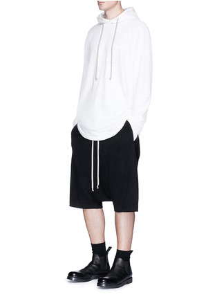 Figure View - Click To Enlarge - RICK OWENS DRKSHDW - Cotton jersey hoodie