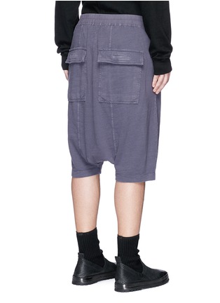 Back View - Click To Enlarge - RICK OWENS DRKSHDW - Drop crotch sweat shorts