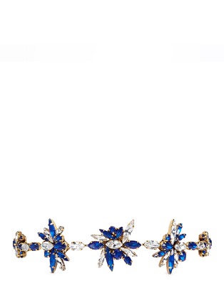 Main View - Click To Enlarge - ERICKSON BEAMON - 'Silver Screen' Swarovski crystal ribbon choker necklace