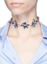 Figure View - Click To Enlarge - ERICKSON BEAMON - 'Silver Screen' Swarovski crystal ribbon choker necklace
