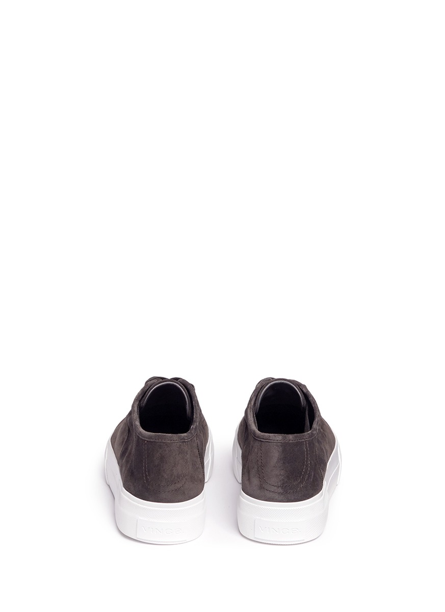 VINCE Copley Suede Platform Low-Top Sneaker, Graphite | ModeSens