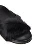 Detail View - Click To Enlarge - VINCE - 'Garrison' lamb fur and sheepskin leather slide sandals