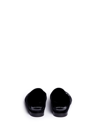 Back View - Click To Enlarge - PIERRE HARDY - 'Jacno' patent leather vamp velvet slippers