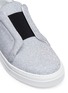 Detail View - Click To Enlarge - PIERRE HARDY - 'Slider' elastic band metallic lamé skate slip-ons