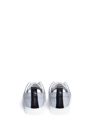 Back View - Click To Enlarge - PIERRE HARDY - 'Slider' elastic band metallic lamé skate slip-ons