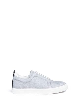 Main View - Click To Enlarge - PIERRE HARDY - 'Slider' elastic band metallic lamé skate slip-ons